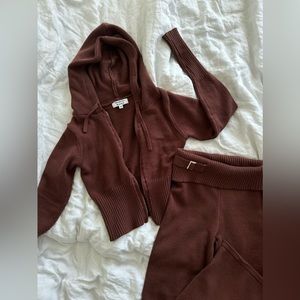 frankie’s bikinis fleur pant & aimee cloud zip up